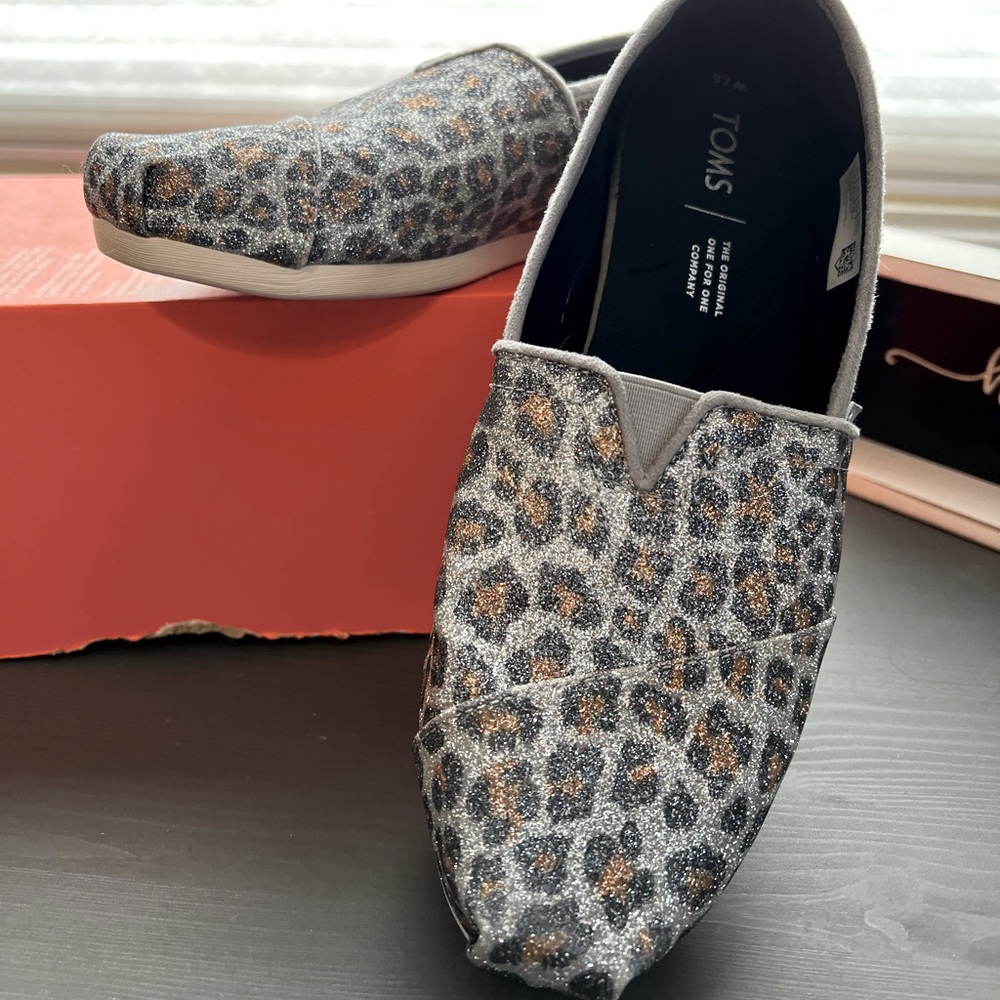 Sparkle Leopard Toms Alparagata shoes
